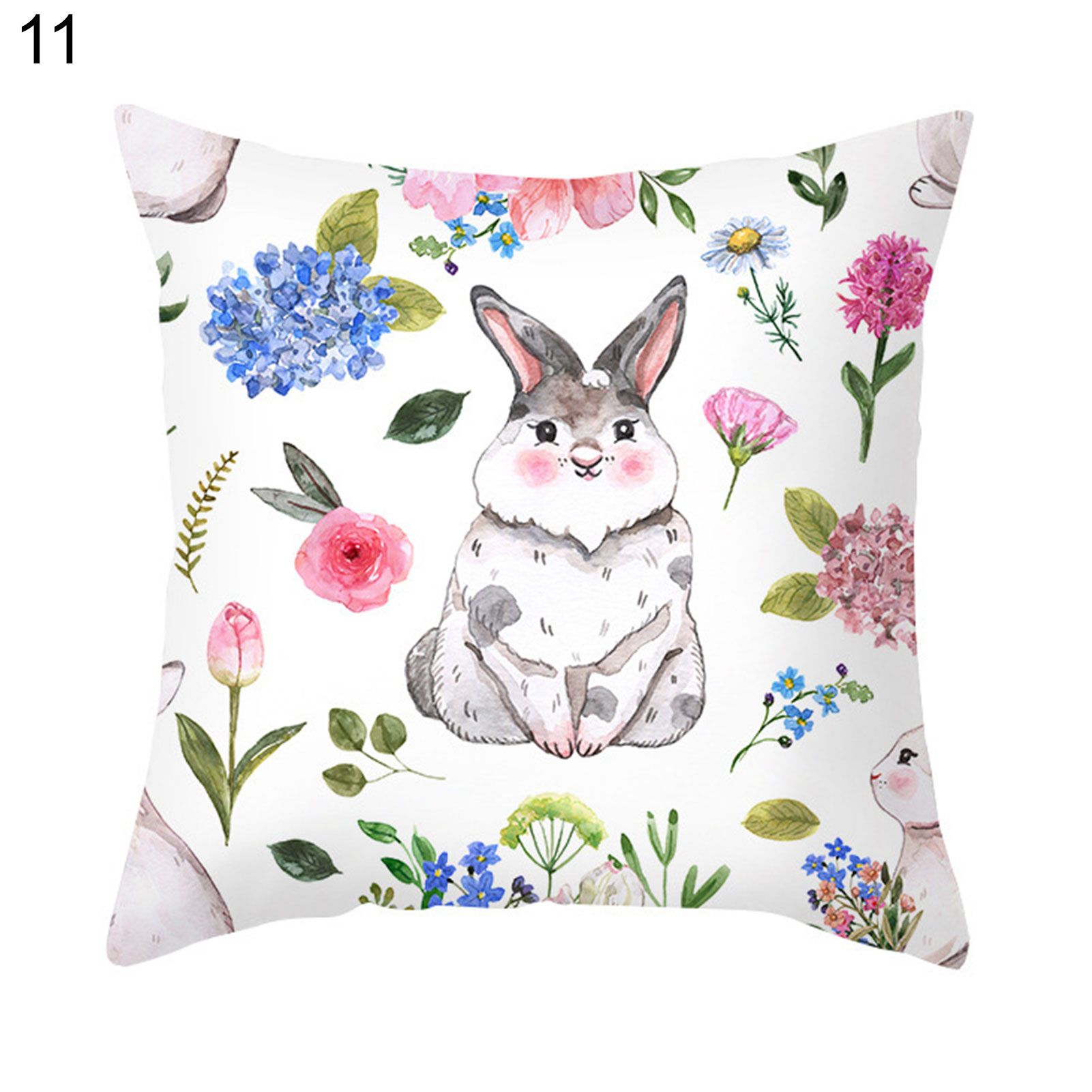 Easter Bunny Pillow Cover Cartoon Pillowcase Sofa Cushion Office Home Decor Gift