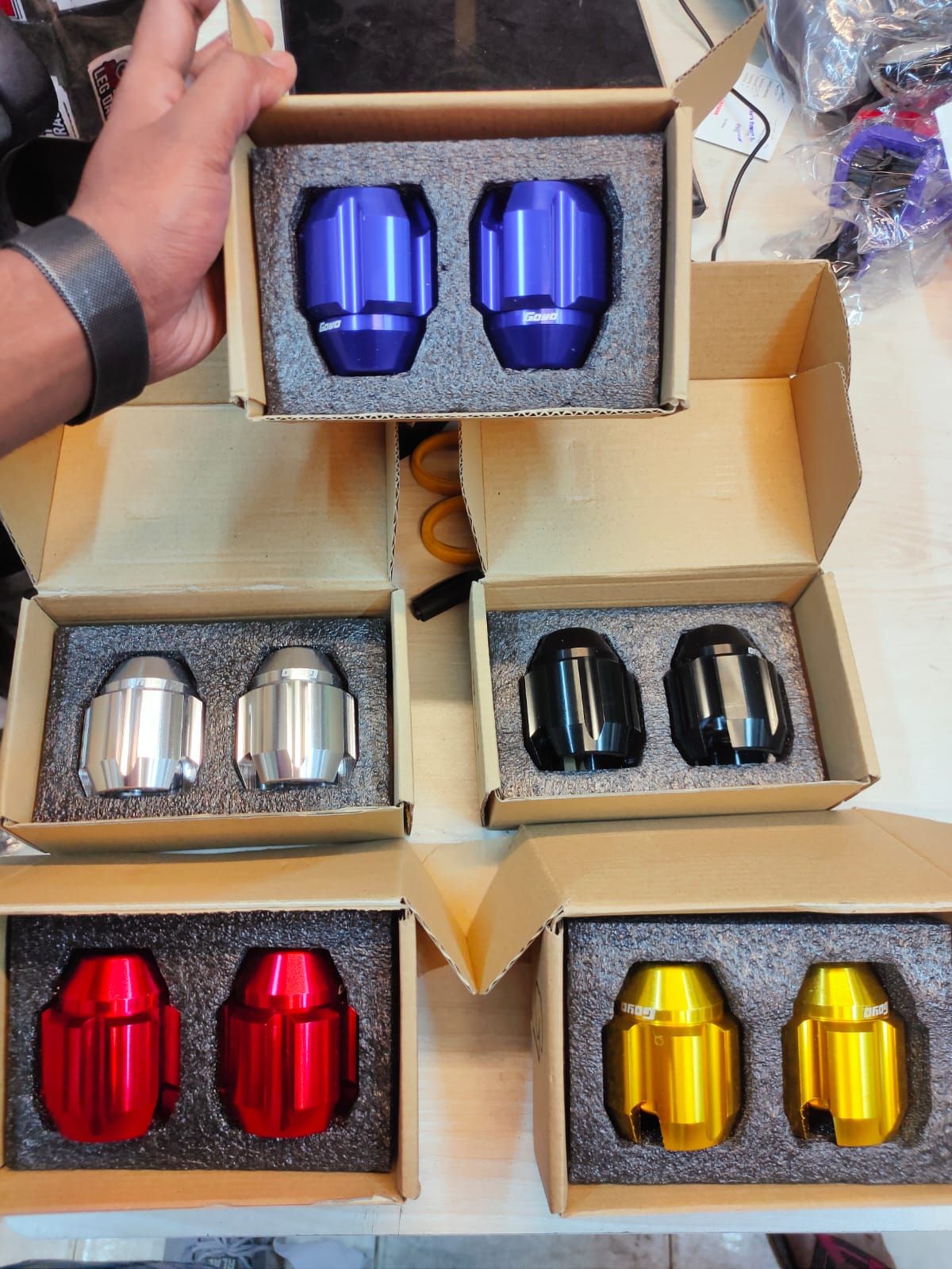 Goyo Aluminum Slide Cover for Motorcycle nut or bumper cap