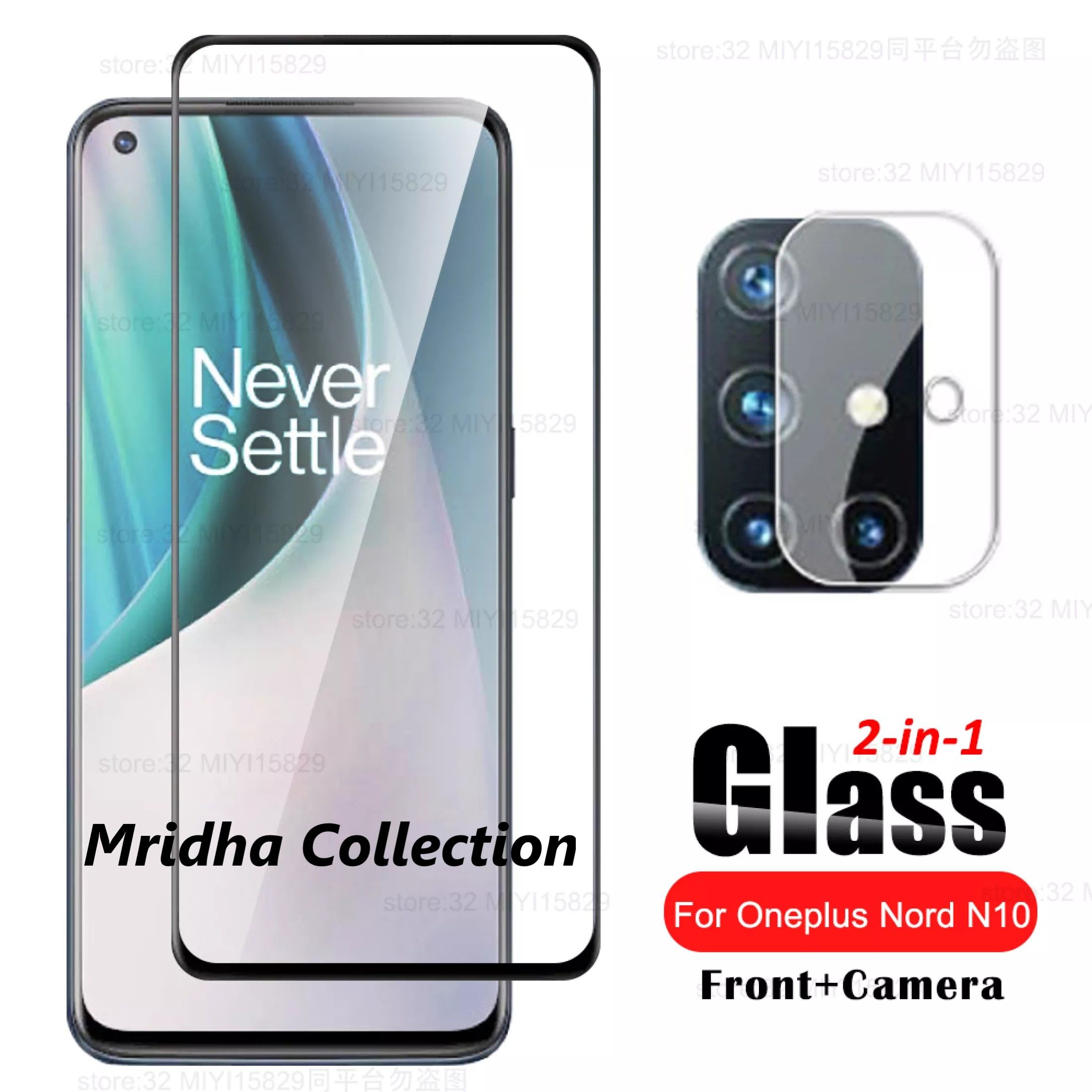 2in1 Protector Combo Pack for OnePlus N10 / OnePlus N100 / 1+ N10 / 1+ N100 (Screen Protector Glass+Camera Lens Protector)