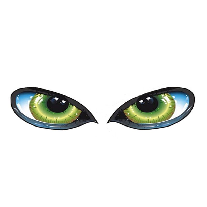 10 PCS Car Reflective Car Sticker Rearview Mirror Eye Funny Sticker 3D Scratch Blocking Body Sticker Decorative Sticker