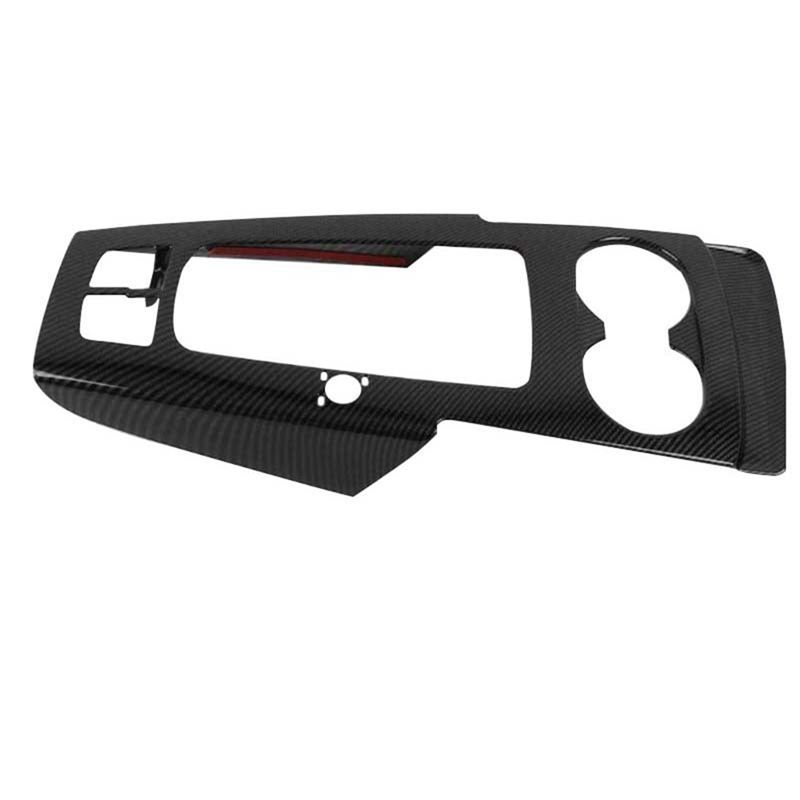 Car Center Console Gear Shift Panel Decor Water Cup Frame Cover Trim Carbon Fiber Sticker for -Audi A3 17 (single hole)