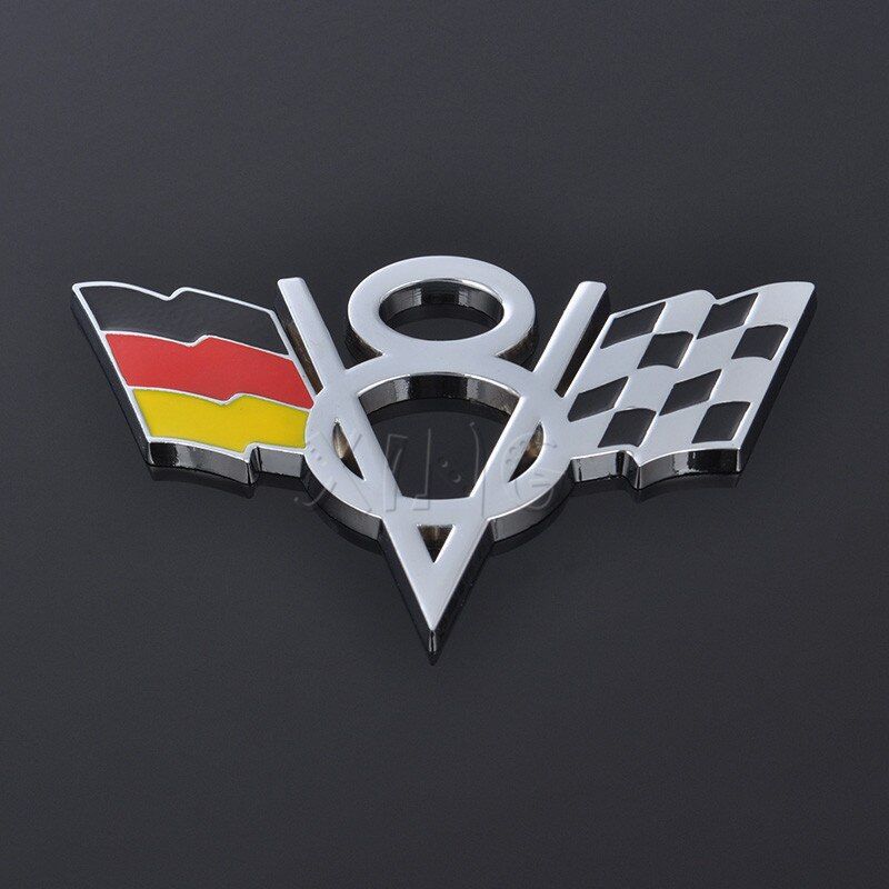 Car Sticker Germany USA America Flag Badge Auto Emblem Decal For V8 Logo BMW Mercedes Audi Volkswagen Ford Chevrolet Dodge Jeep