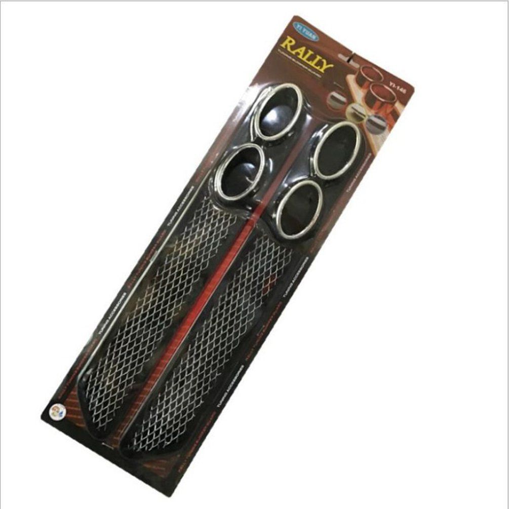 Automobile Decorative Air Outlet False Exhaust Hole Tube Modified Tail Pipe - Black