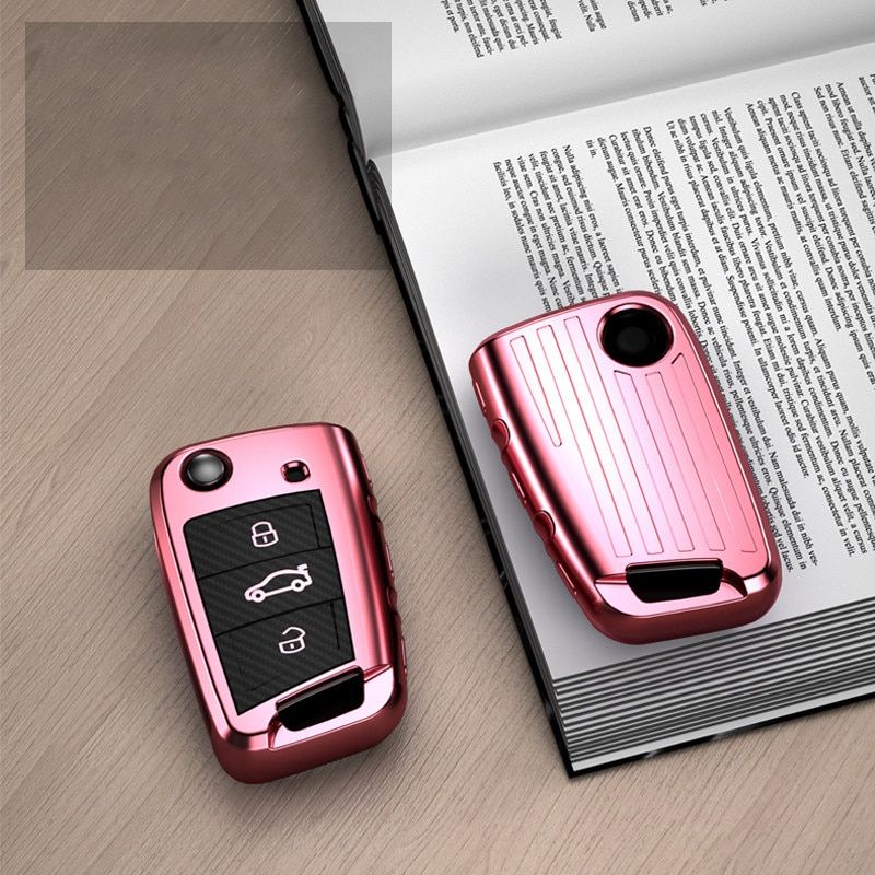 Soft TPU Car Key Remote Case Cover For Volkswagen VW Golf 7 mk7 Seat Ibiza Leon FR 2 Altea Aztec For Skoda Octavia Accessories