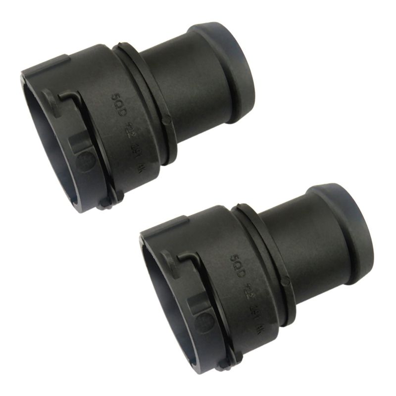 2X Coolant Cooling Heater Hose Pipe Connector for Transporter Passat Touran Golf Eos Bora Seat Altea A3 S3 7M3 122 291