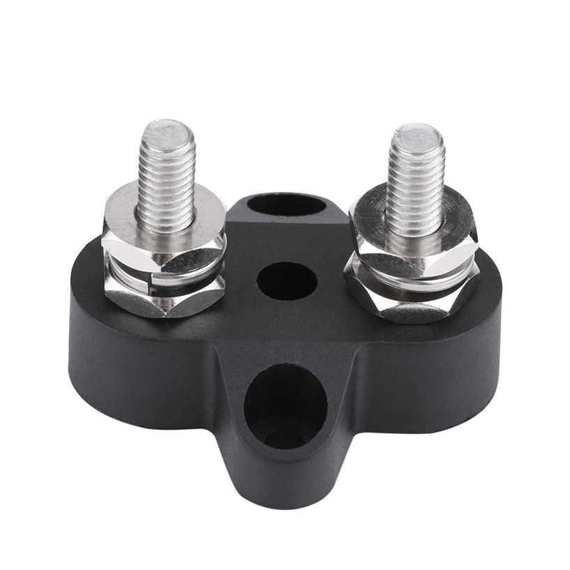 DC 48V M6 Bus Bar Power erminal Block Dual 48V Heavy Duty Positive Power Distribution 2 Studs erminal Block with Screws