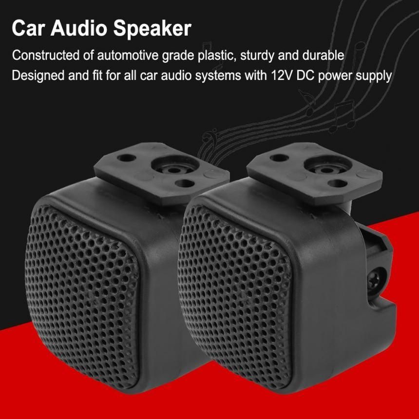 1 Pair Universal Super Power Loud Square Car Audio Speaker Tweeter 12V 97DB SM