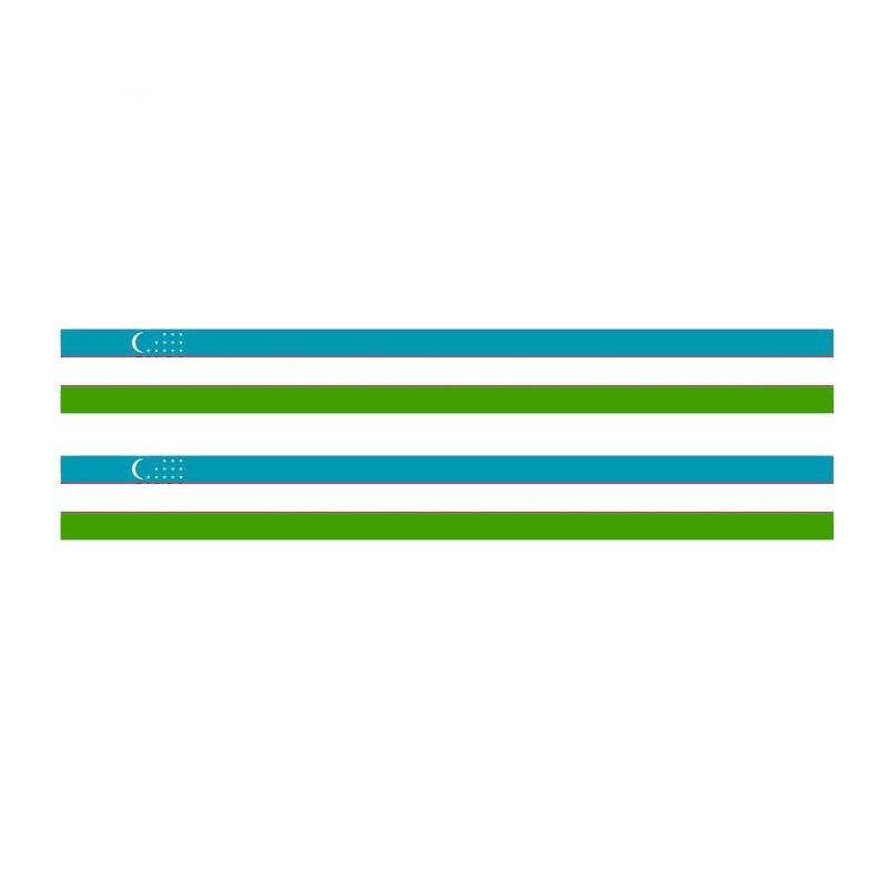 YJZT 2X 14.3CM*1.6CM Car Styling Uzbekistan Flag Car Sticker Racing Decal 6-1163