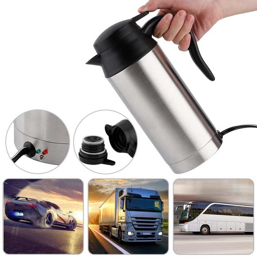 Car Coffee Maker 12V Travel Portable ot Mug Heating Cup Kettle Auto