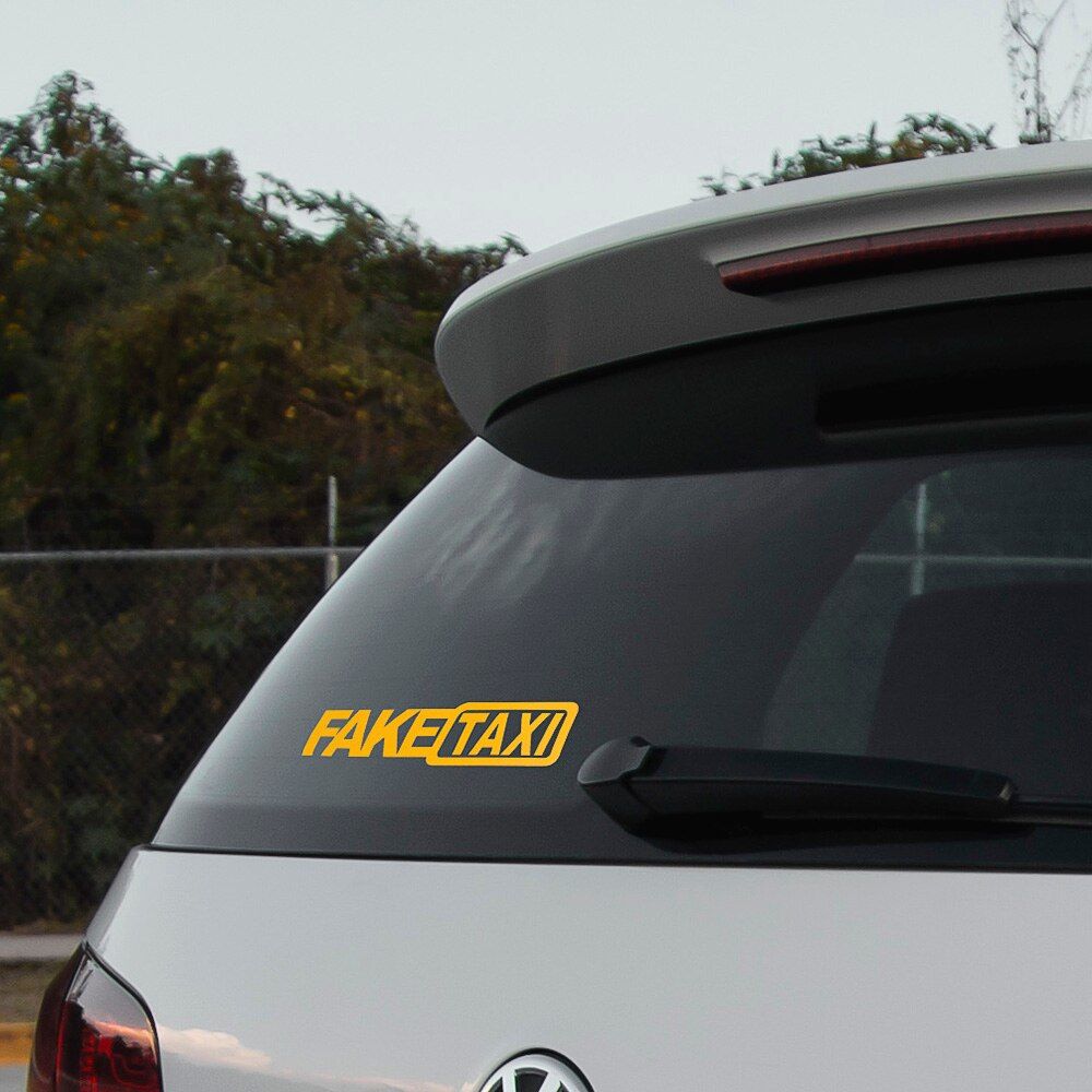 2pcs Fake taxi auto-styling self-sticking stickers imitating taxi stickers interesting vinyl window stickers