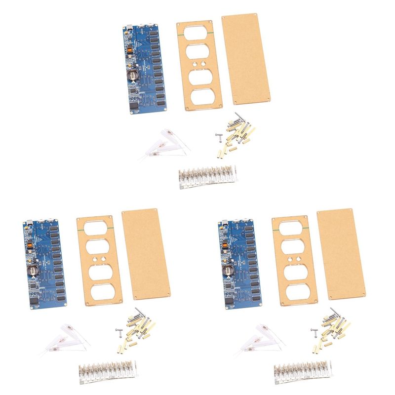 3X DIY In12 In-12 Nixie Tube Pcba Kit Digital Clock Beautiful Gift,No Tubes