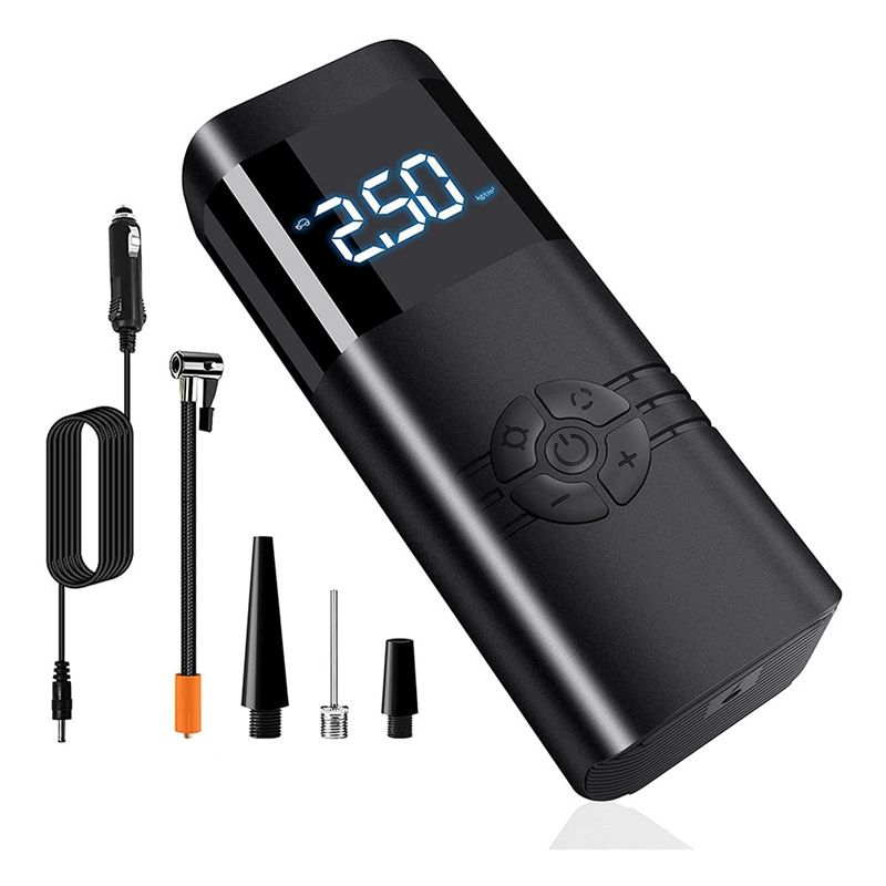 JAERBEE Portable Air Compressor Tire Inflator, Auto Tire Pump Car Tire Inflator with Digital Pressure Gauge, Fast Inflation
