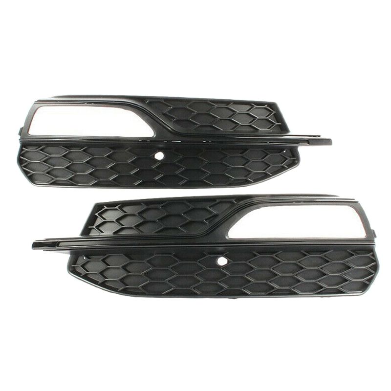 Car Front Grills Bumper Fog Lights Cover Lamp Frame Trim For-AUDI S3 A3 2013-2016