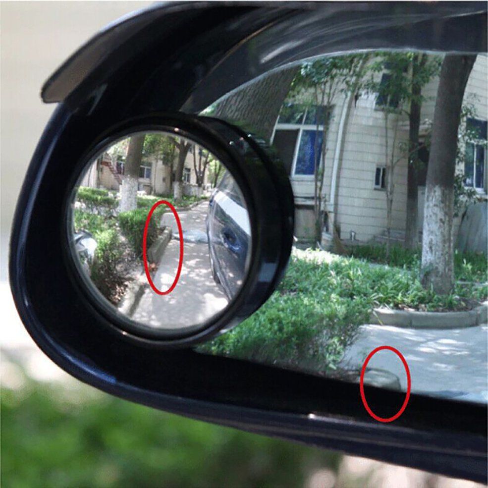 MA Car Round Mirror Blind Spots Rearview Reverse Auxiliary Lens Wide-angle Lens