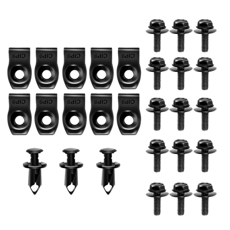 Engine Under Cover Splash Shield Guard Body Bolts Bumper Fender Liner Push Retainer Fastener Rivet Clips Extruded U-Nuts for Infiniti G35 G37 FX35 FX45 EX35