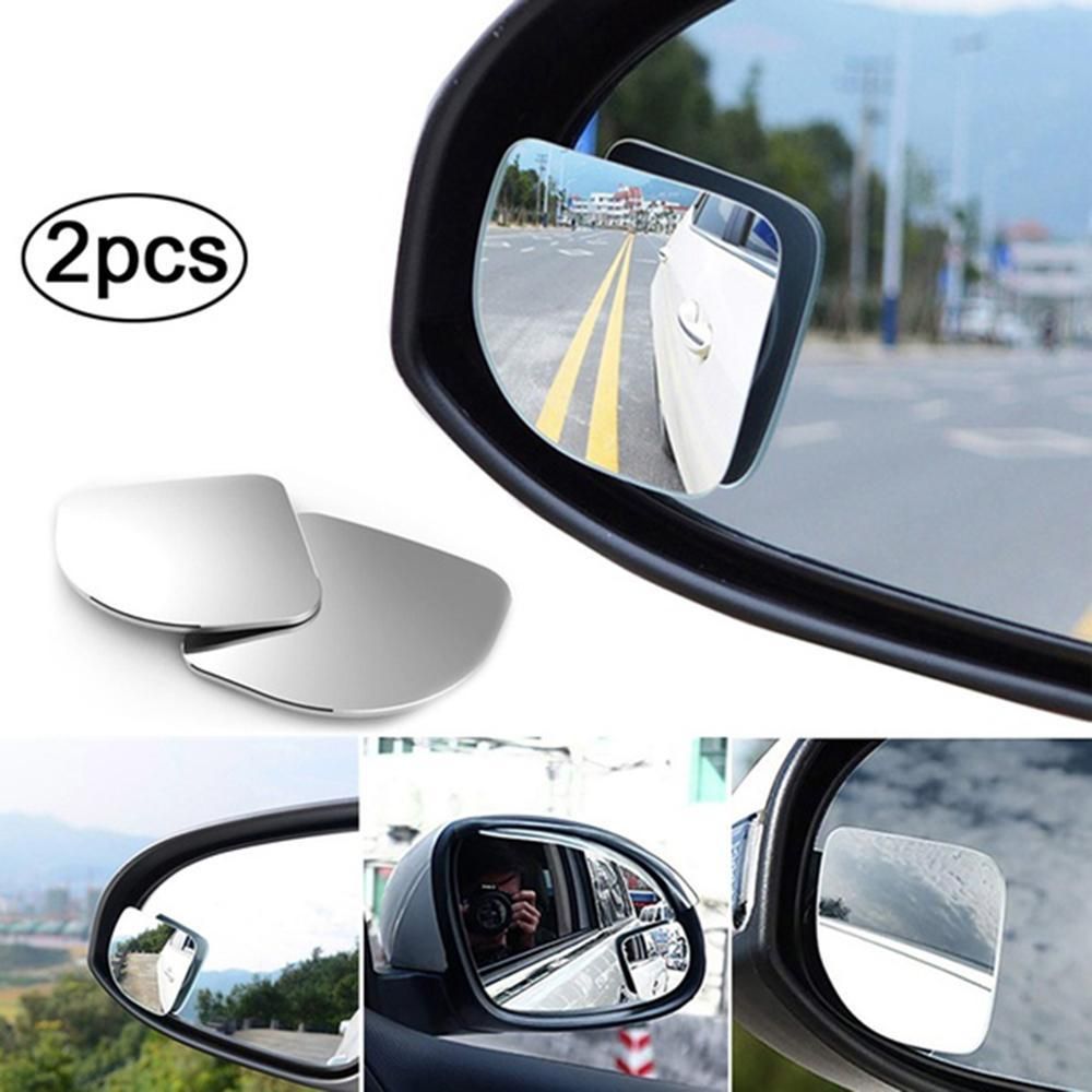 2Pcs Universal Adjustable Frameless HD Glass Car Blind Spot Mirror for Parking Auxiliary Rear View Mirror Fan Shape