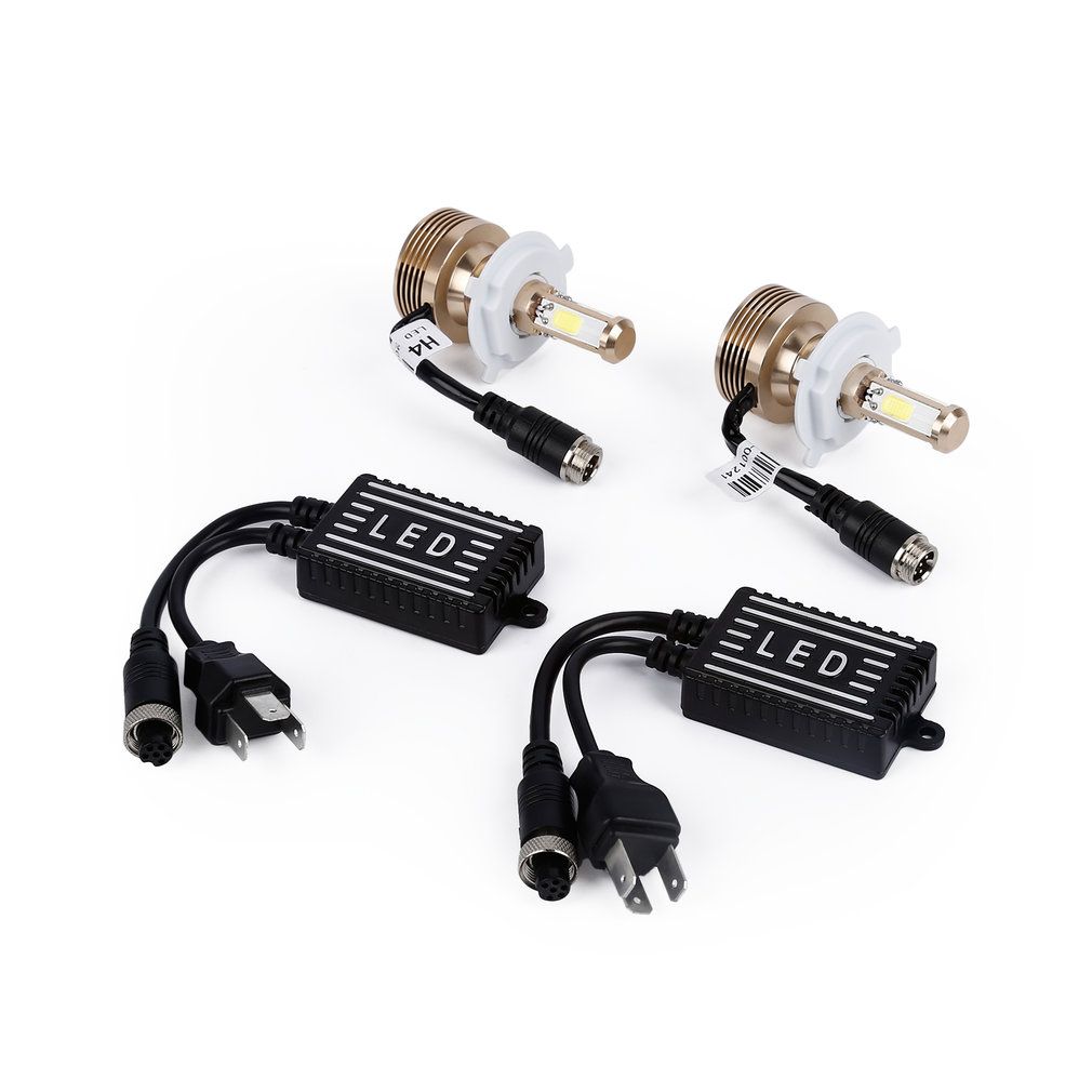 H4 39W Super Bright Led 4 Sides 360° Fix Light Auto Head Light Bulb Compact Golden H4