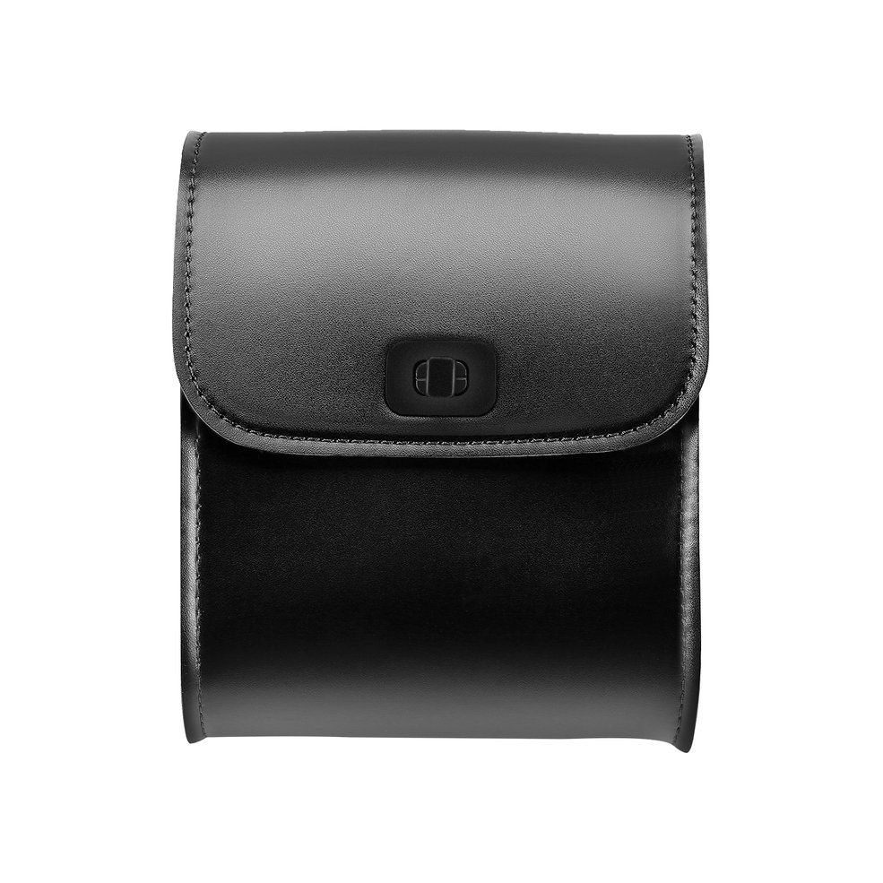 Universal Motorcycle Bike Front Handlebar Tool Bag Luggage Saddle Bag Leather-black