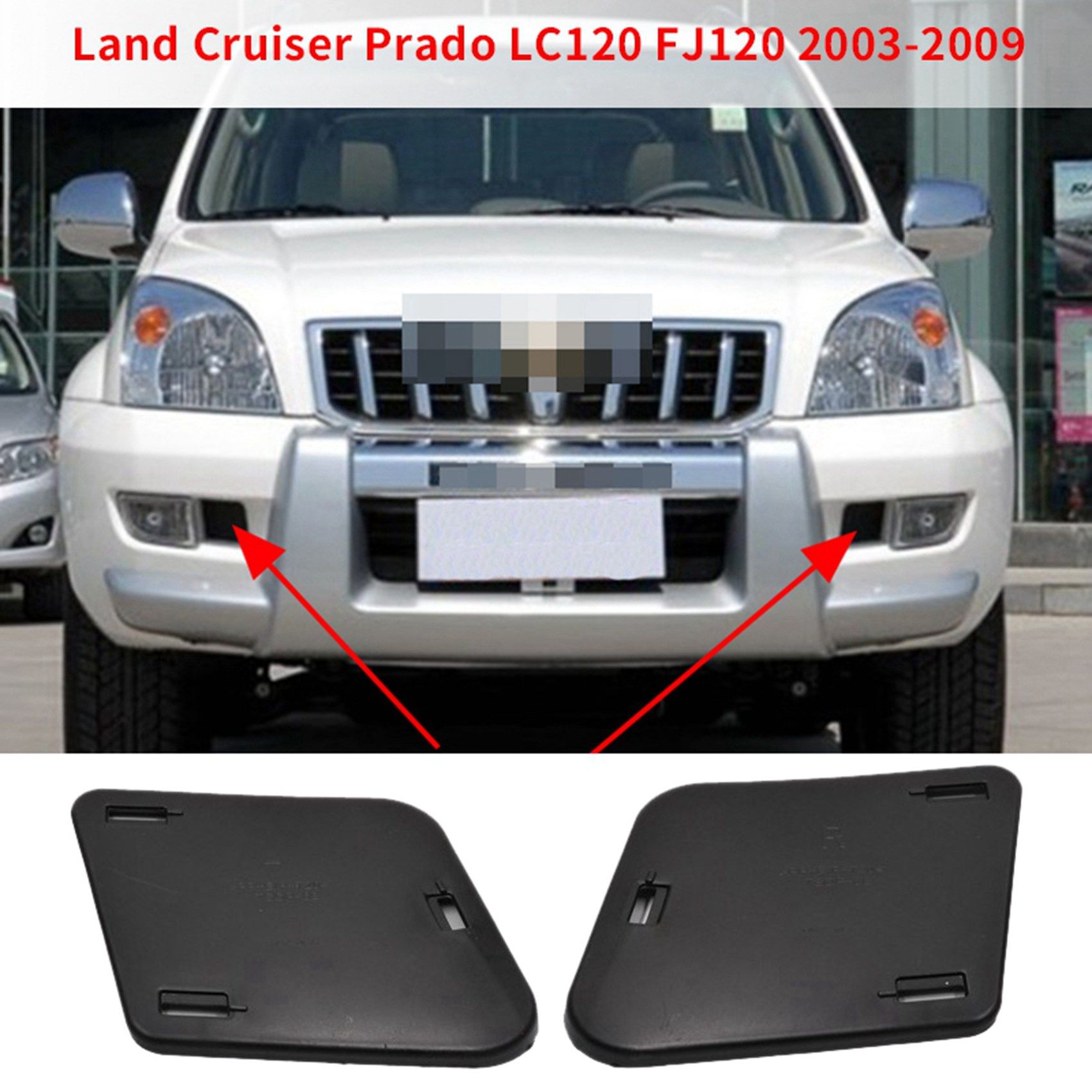 for Toyota Land Cruiser Prado LC120 2003-2009 Bumper Fog Lights Cover