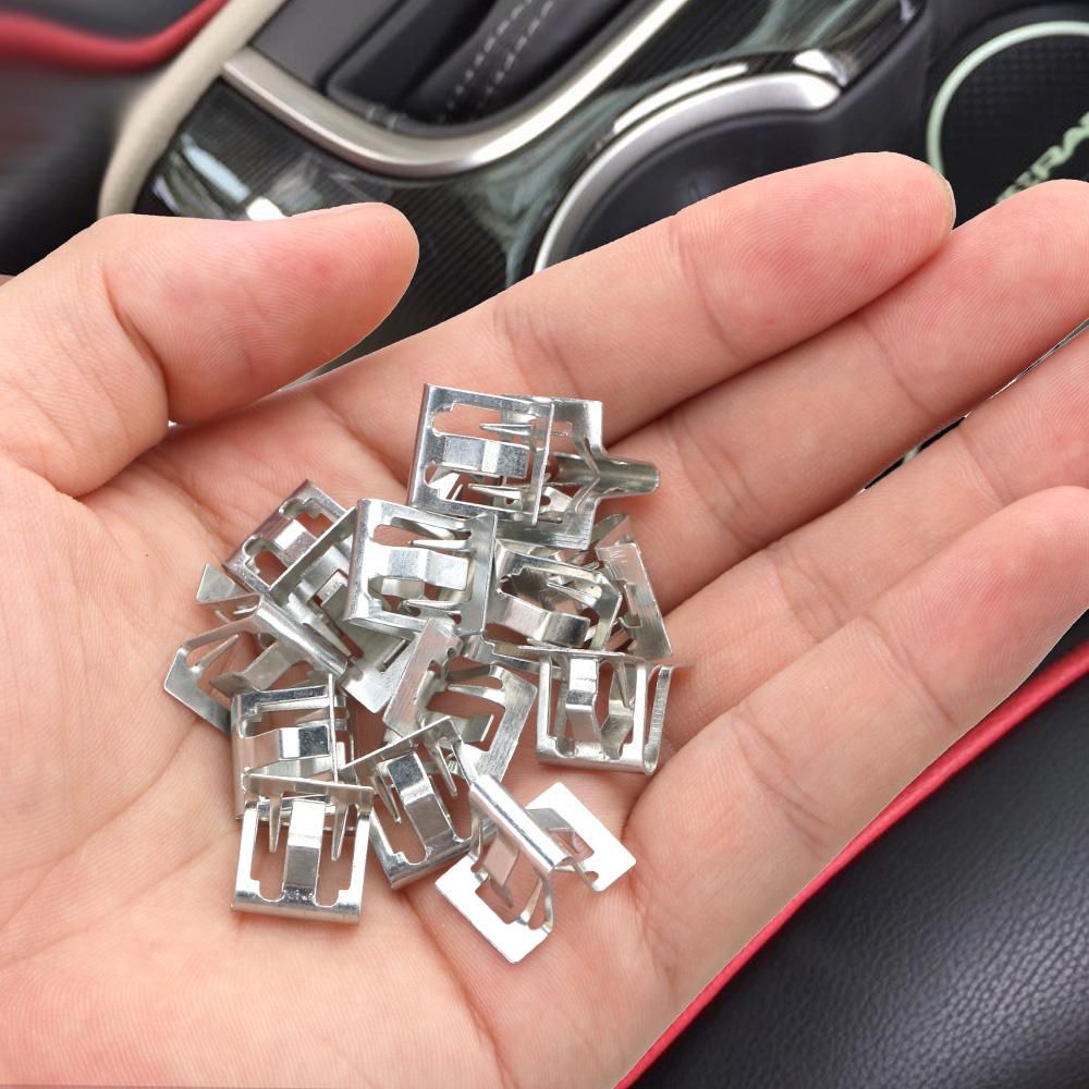Metal Clips Retainer Instrument panel Auto Fasteners Universal Car s Dashboard Metal U cord lock retaining clip