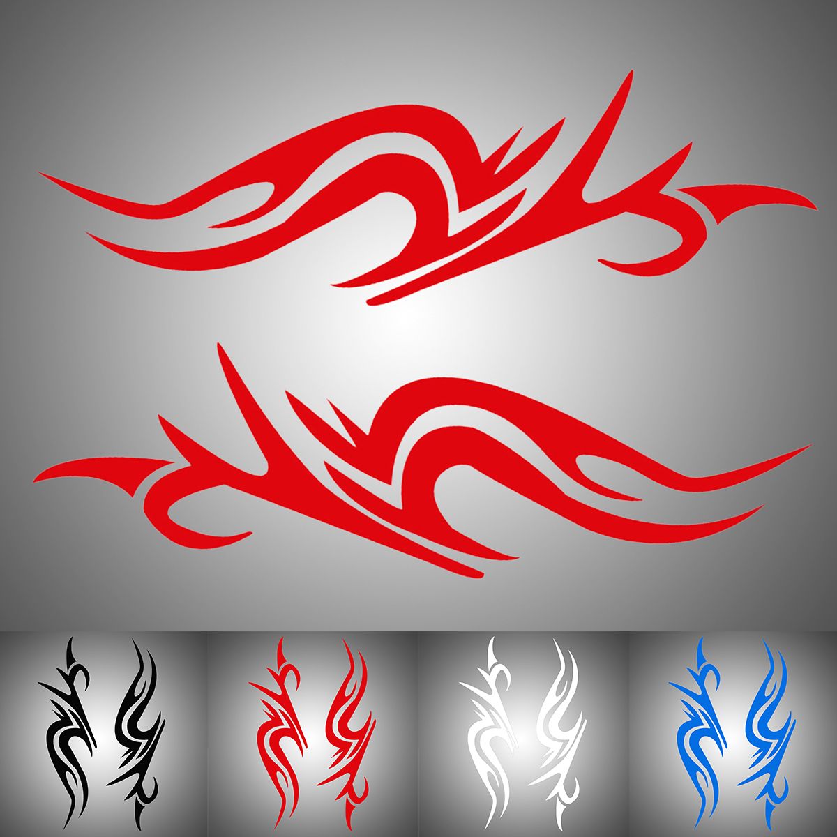 for your motor 2Pcs 20.5CMx79.5CM Universal Car Truck Decal Vinyl Graphics Stickers Hood Decals Trible Flames