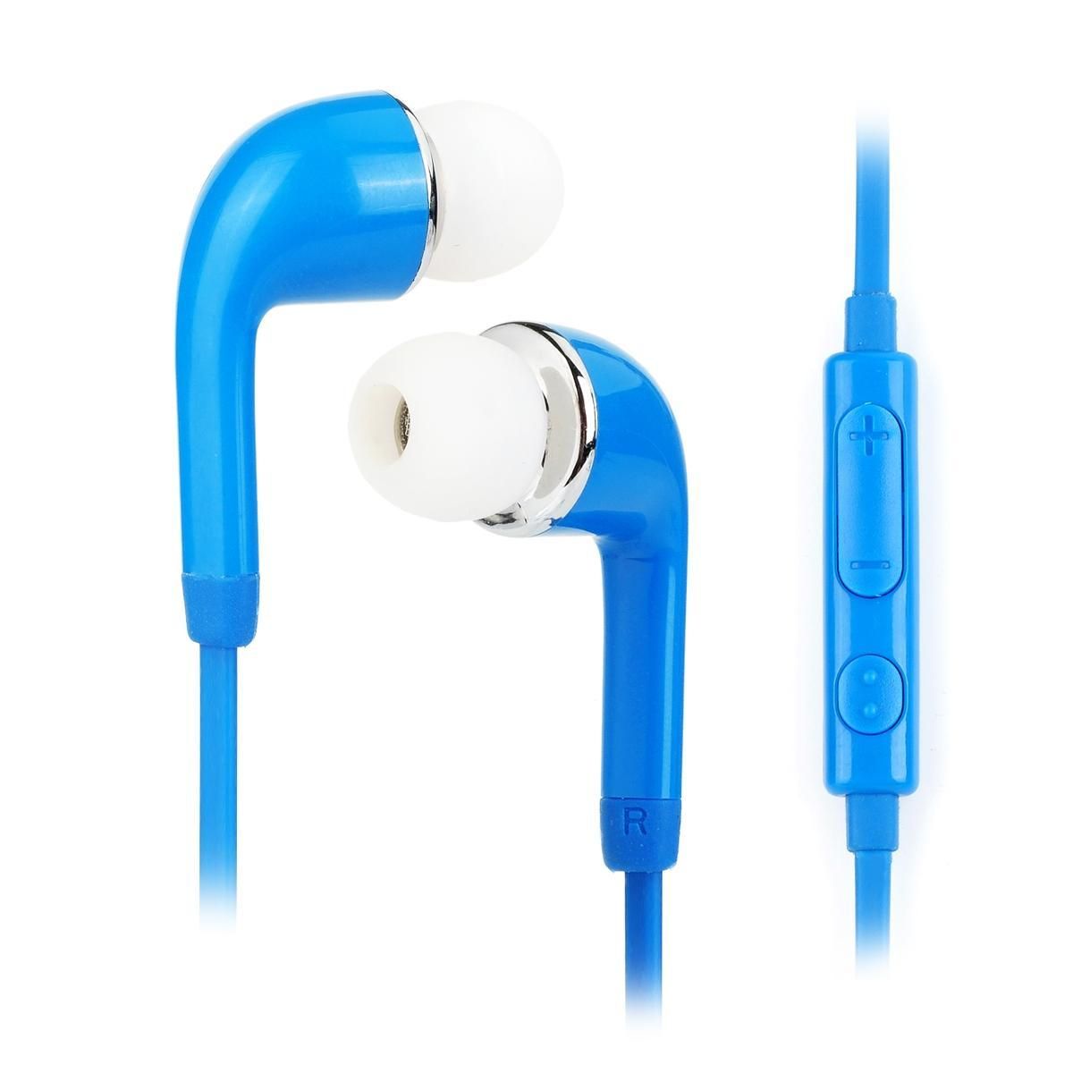 J5 3.5mm Jack In-Ear Earphone w/ Mic. for Samsung Galaxy S5 -Dark Blue