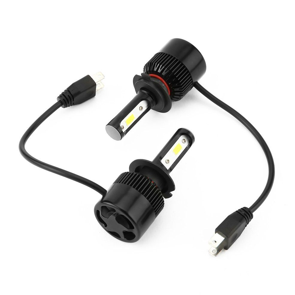 12-24V Universal Car LED Headlights Kit 8000LM 6500K Fog Light Bulbs Lamps-H7 black