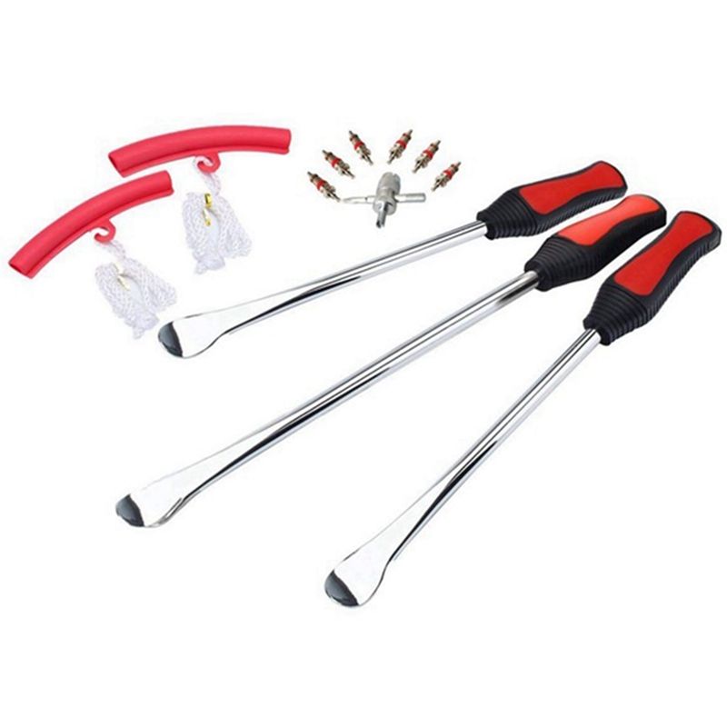 JAERBEE Motorcycle Bike Tire Replacement Rod Car Spoon Tire Kit Tire Replacement Rod Tool Rim Protector Professional Tire Repair
