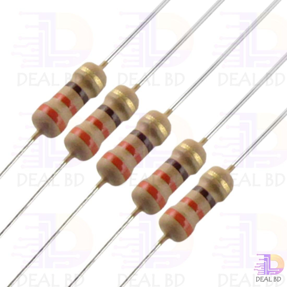 50Pcs- 220K Ohm Resistor 5% 220K Ohm Carbon Film 220K Ohm Resistors 1/4W Resistance 0.25 Watt 5% Tolerance Fixed Resistors 2 Pin Leads