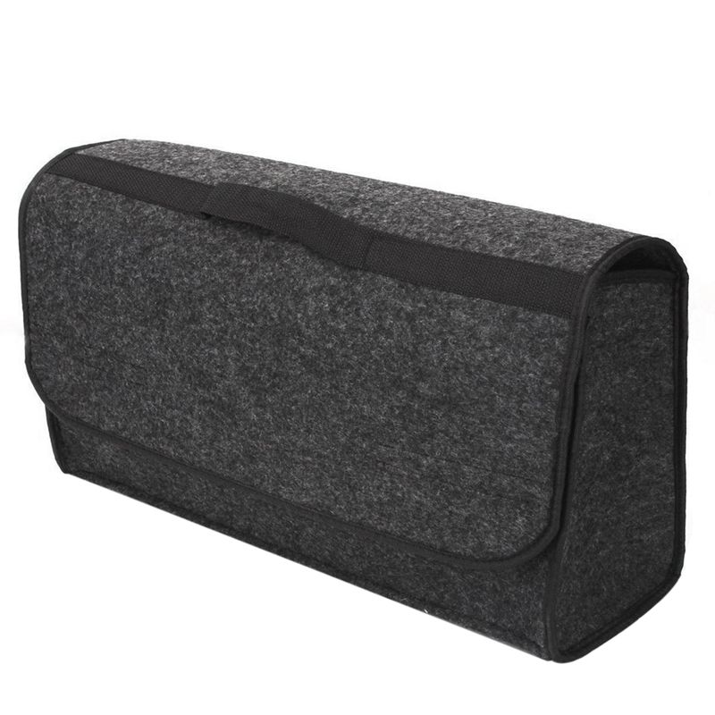 Trunk Cargo Organizer Foldable Caddy Storage Collapse Bag Car Soft Felt Storage Box Trunk Bag Vehicle Tool Box Multi-Use Tools Organizer Bag Carpet Folding For Emergency Box