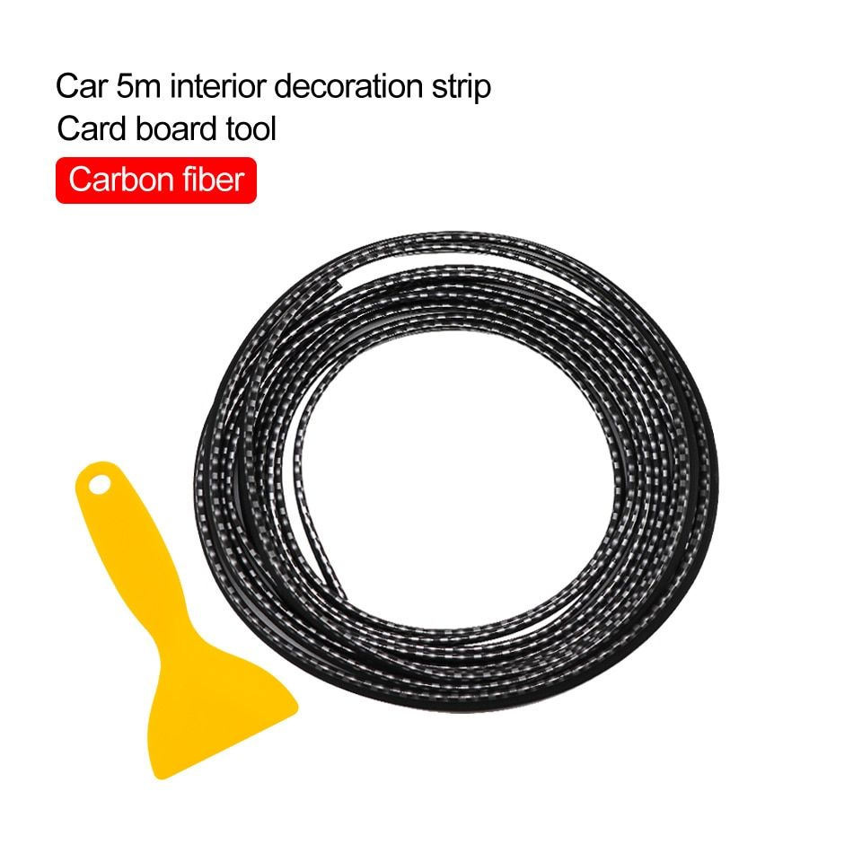 LOEN 5M Car Styling Interior Decoration Strip Chrome  Blue Red Moulding Trim Air Dashboard Door Edge Auto