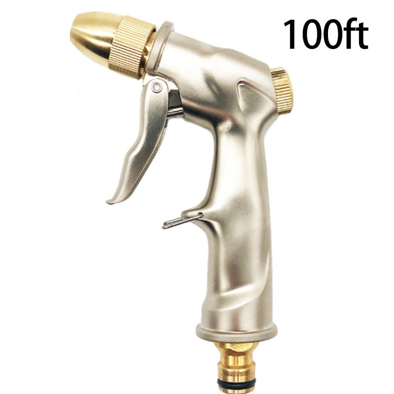 100FT High-Pressure Car Wash Nozzle Set Hose Brush Tool Multi-Function Gardening Watering Device Telescopic Water Pipe