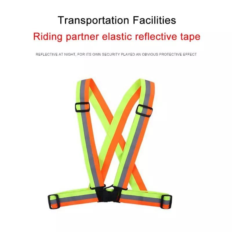 Highlight Reflective Straps Night Running Riding Clothing Vest Adjustable Safety Vest Elastic Band For Adults and Children