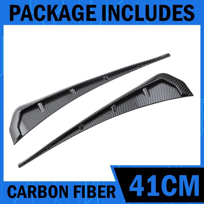 1 Pair Universal Car Side Wing Fender Carbon Fiber Air Vent Cover Hood Intake Decoration  Gills Trim For Honda Benz BWM