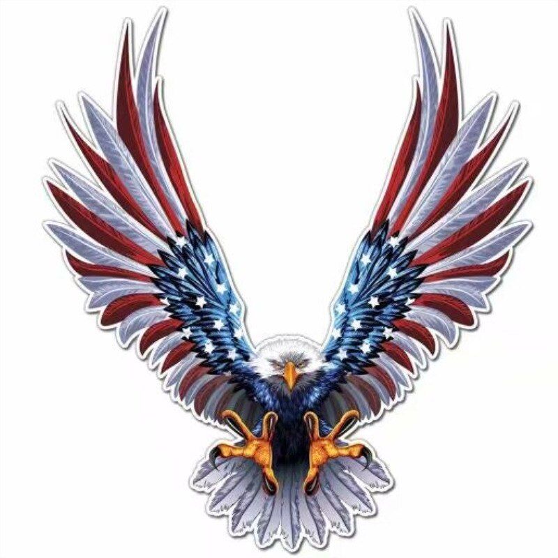 Car Body Window Stickers American Flag Eagle For Decoration Cover Sractches Reflective Decals Waterproof Auto Car Accessories