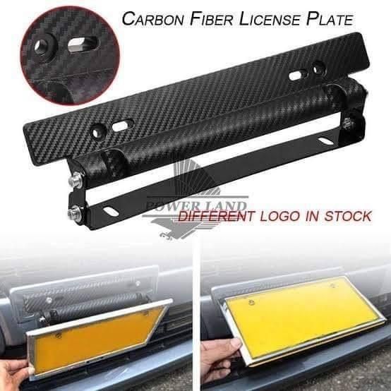 New Universal Adjustable Carbon Fiber Pattern Car Racing License Plate Frame Holder Bracket DXY88
