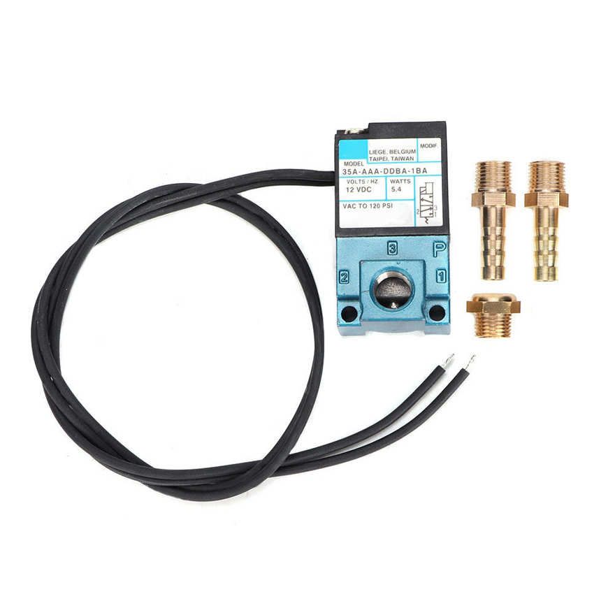 Aramox Solenoid Air Valve, 3 Port Electronic Control Solenoid Valve DC12V 5.4W 35A-AAA-DDBA-1BA