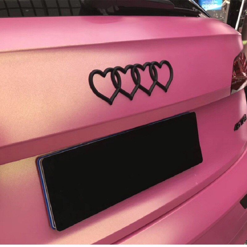 Love Heart Logo Rear Trunk Badge Emblem Decal Sticker Replacement for Audi car Logo decal car tail label vehicle r30