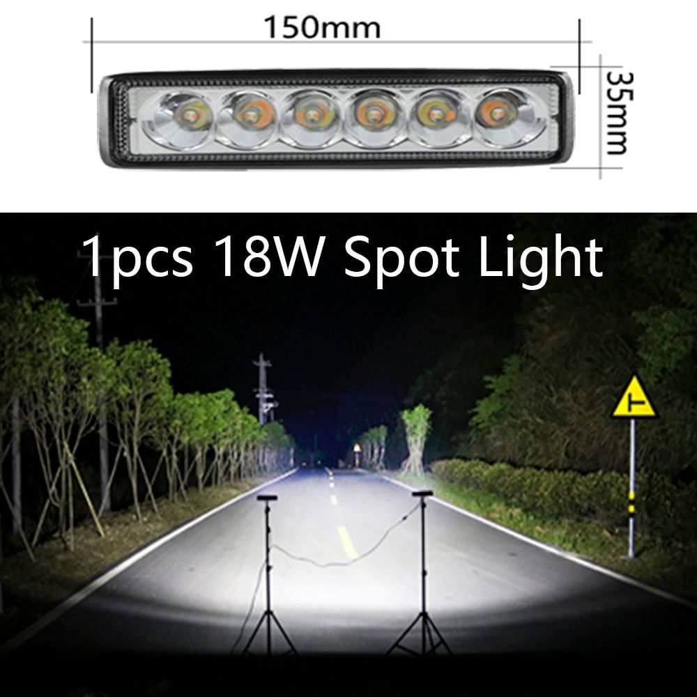 6 inch Led Light LED Headlights LED Work Light Driving Lamp For Auto Motorcycle Truck Boat Tractor Trailer Offroad 12V-24V-2pcs 72w flood