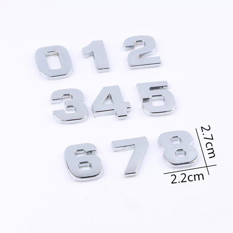 Solid pure metal car displacement standard 123456789.1.5T1.8T2.0LABCDEFGHIJKLMNOPQRSTUVWXYZ modified tail car logo