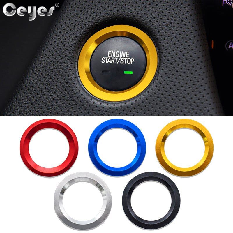 Ceyes Auto Start Stop Engine Cover Button Ring Car Styling Sticker Case For Cadillac For Toyota Rav4 Builk GreatWall Accessories