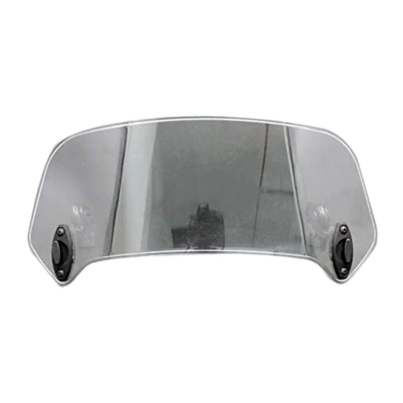Motorcycle Universal Windshield Extension Spoiler Windscreen Deflector with Adjustable Clip Grey