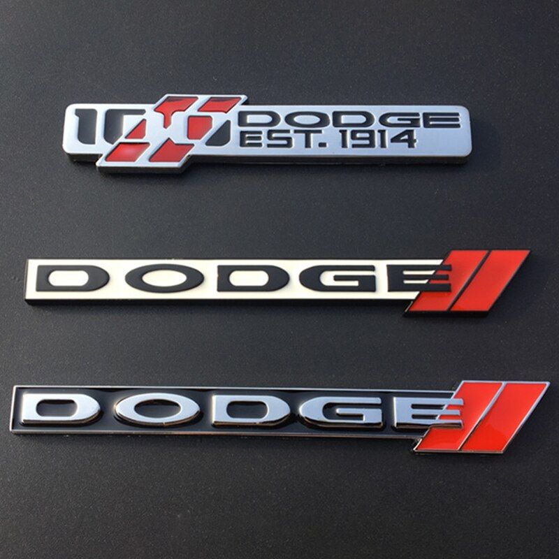 3d Metal Sticker for Dodge 100th 1914 Charger Challenger Ram Viper Jcuv Caravan Durango SRT Front Grille Emblem Modification