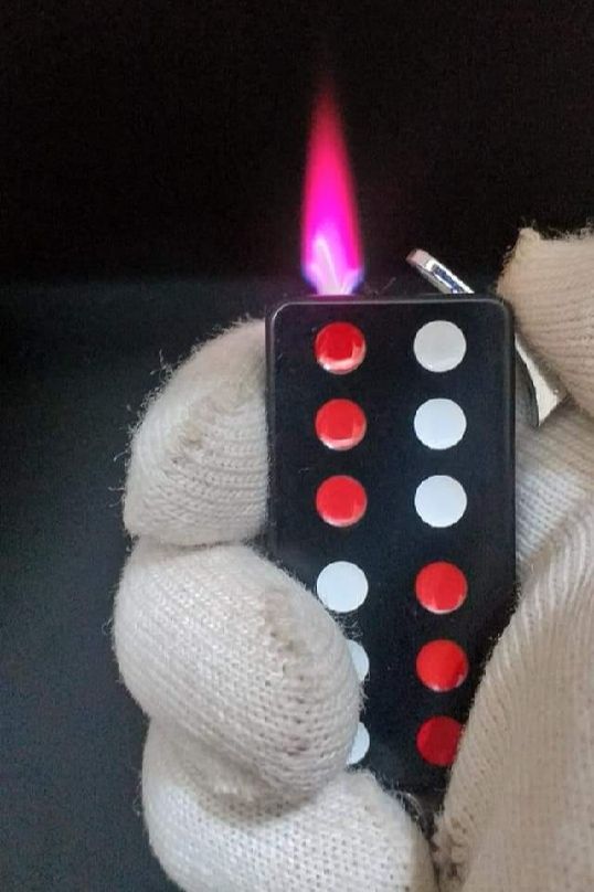 Mini Creative key ring Lighter Refillable Butane Gas Mahjong Shaped Lighters Novelty Cigarete Lighter