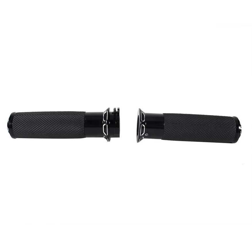 1in 25mm CNC Handle Bar Hand Grips For Sportster Touring Dyna Softail Victory