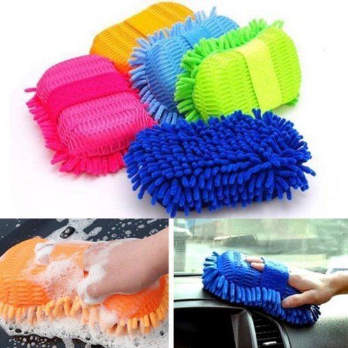 Microfiber Car Washer Sponge Cleaning Car Care Detailing Brushes Washing Towel Auto Gloves