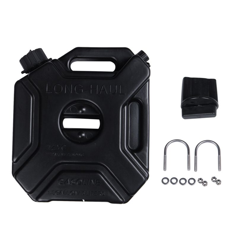 Black 5L Car and Motorcycle Fuel Spare Fuel Tank Plastic Gasoline Tank Can Spare Plastic Barrel Fuel Tank