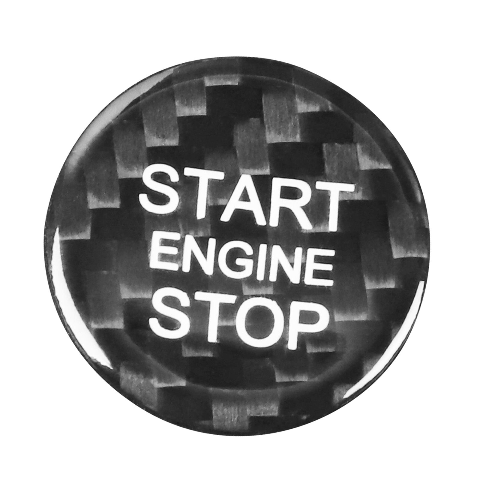 Car Carbon Fiber Engine Start Button Decorative Cover Trim for Audi A3