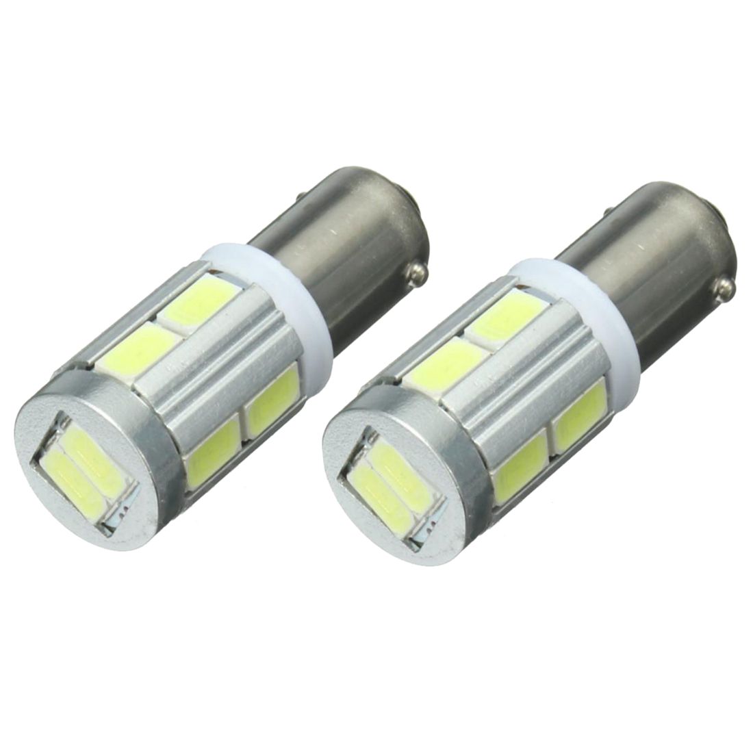 2x Universal BA9S H6W 10SMD LED Sidelight Bulbs Canbus Error Free 6000k White , Universal Sidelight Bulbs