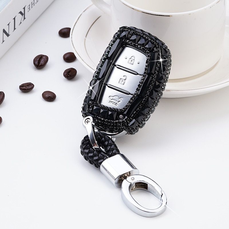 Colorful Diamond Crystal Car Key Case Cover Shell For Hyundai IX25 IX35 I20 I30 I40 hb20 Santa Creta Solaris 2017 Accessories